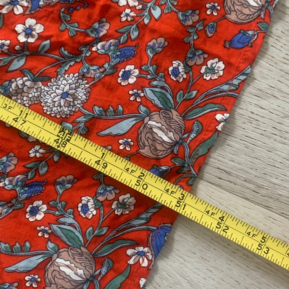 Natural‎ Life Patti Maxi, side slit floral Red Boho strap cottagecore size XS/S - Picture 11 of 12